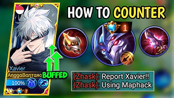 XAVIER TUTORIAL | HOW TO COUNTER HERO ZHASK IN MIDLANE | BUILD TOP GLOBAL XAVIER - MOBILE LEGENDS