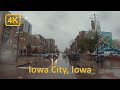 Driving in downtown iowa city iowa  4k60fps