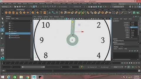 How to model and animate a clock in maya 2020