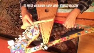 Video thumbnail of "Harp + Bowed Psaltery= Harpolin. Pajaro Choqui"