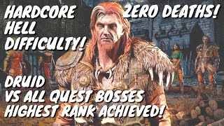 Hardcore Hell Difficulty Druid Vs All Quest Bosses. Zero Deaths (Diablo 2 Ressurected)