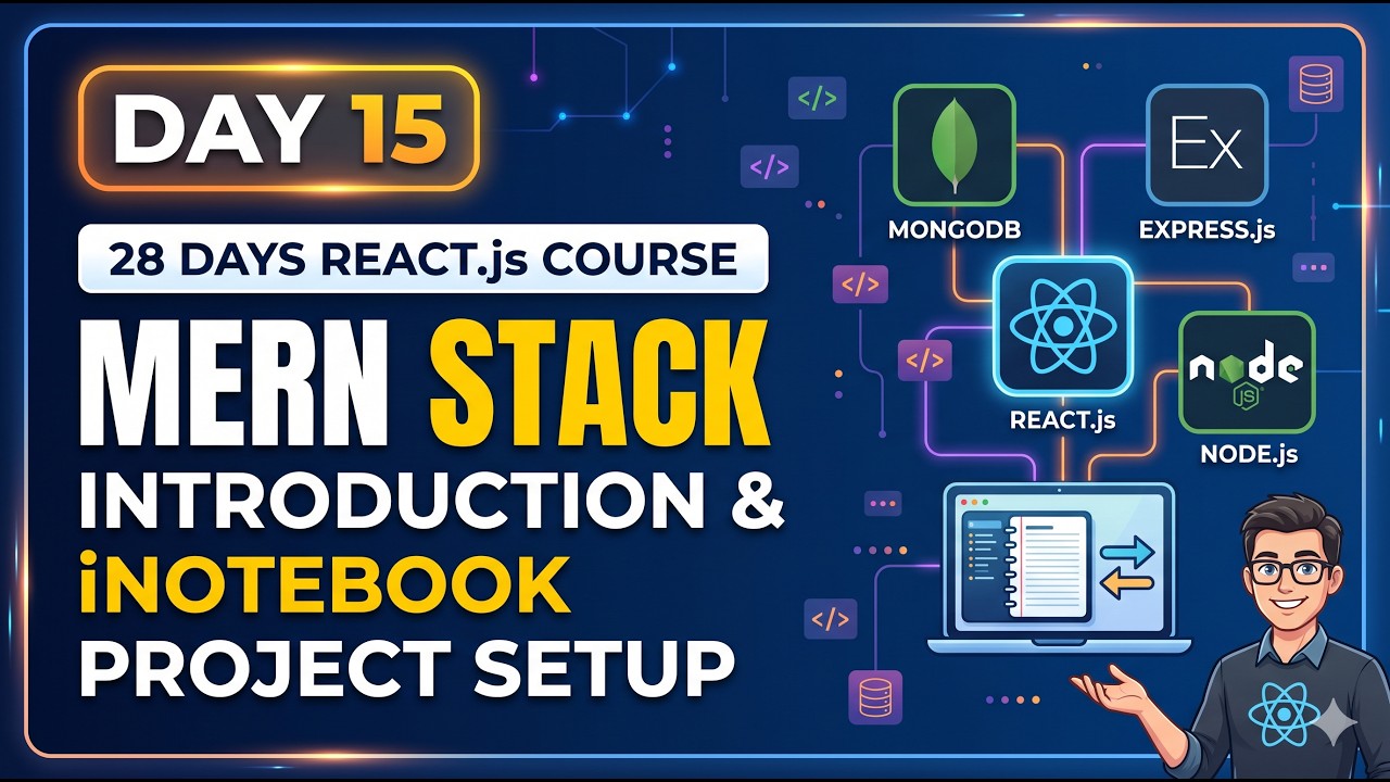 Day 15: Introduction to the MERN Stack & iNotebook Project Setup - YouTube