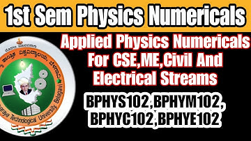 VTU  Applied Physics Numericals For All Branches | Most Important Numericals #infogoal