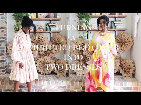 Valentino Thrift Flip \\ Turning a bed cover into a a shirt dress