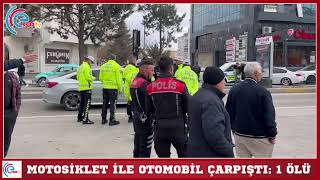 Motosiklet ile Otomobil Çarpıştı: 1 ölü 