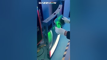 Outer curved LED display made of soft LED module