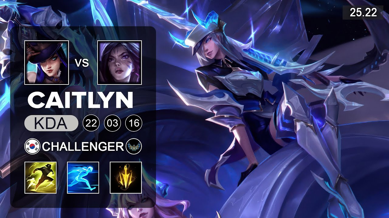 Caitlyn vs Kai'Sa ADC - KR Challenger - Patch 25.22 Season 15