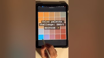 Creating a gradient palette in Proceeate. #art #emoji #procreate #palette #shorts #colormixing