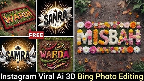 New Trending 3D Social Media Images |Ai Art Name Dpz Photo Editing |Bing Image Genrator