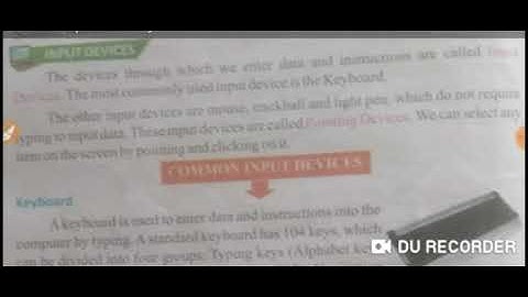 class -6 computer chapter -1 computer system ( input devices) part -2