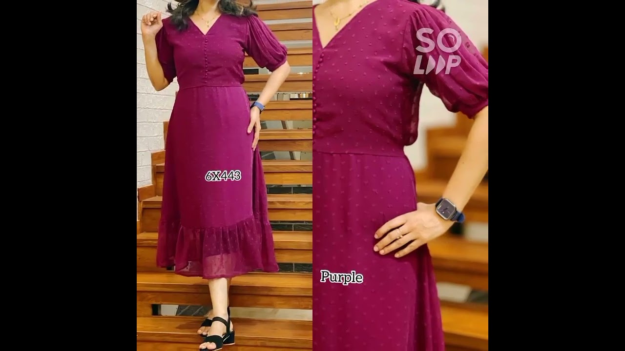 4/8/22 Buttawork georget western kurti with puffed sleeves To buy/ more details whatsapp +9607479208