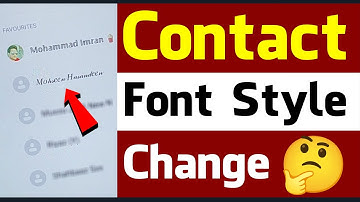 Contact ka font style kaise change kare || How to change contact font style