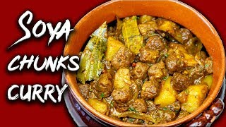 Soya Chunks Curry | बजारमा कुनै सब्जी नपाउंदा यसरि बनाउनुस मिठो आलु र सोयाबिनको तरकारी | Veg Curry