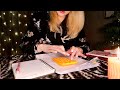 ASMR BookKeeping Paper Fire Crackle Writing Unintelligible Whisper Listen While Study