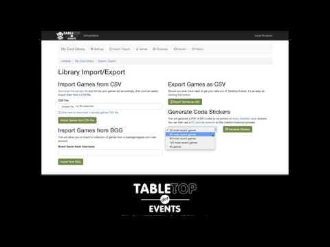 Tabletop Events — The new Game Library management system for...
