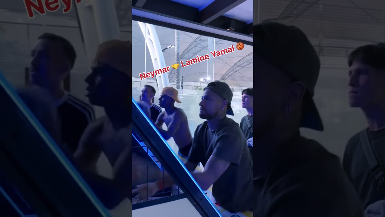 Neymay and Lamine Yamal play basketball 🏀 