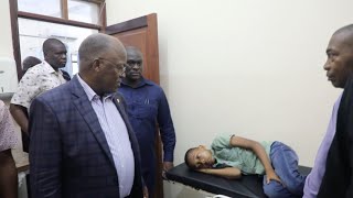 MAGUFULI ASHTUKIZA HOSPITAL ZANZIBAR AKUTA WATOTO WAKIWA HOI 