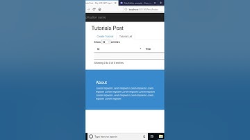 133 - Create Ajax call to Render Tutorial Post data in DataTables