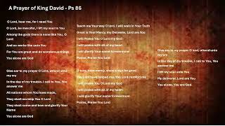 A Prayer of King David   Ps 86, AI fill to original C 2026 Rivers of Grace and Truth, JJosephson