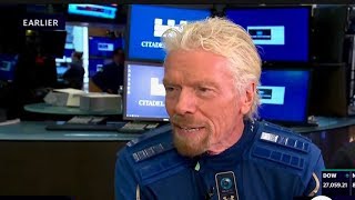 Richard Branson discusses Virgin Galactic's space tourism plans and going public
