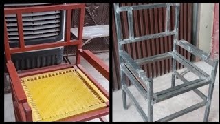 Making A metal chair 1+1 lnch square / how to make chair