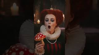 Red Queen eating mushroom 🍄 #aliceinwonderland #mushroom #trip #shorts #movie #darkfantasy