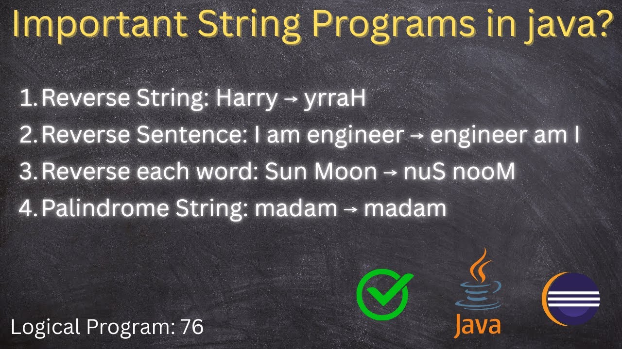 Top 4 Java String Interview Programs | Palindrome Reverse Word ...