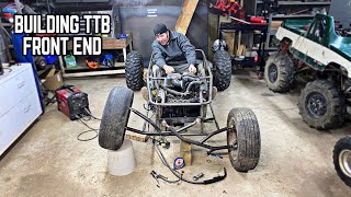 Mini trophy truck gets twin i beam suspension! 1000cc kart pt. 5