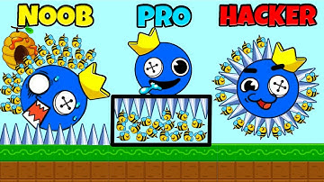 NOOB vs PRO vs HACKER | Save the Rainbow - Blue Monster | Best Wins & EPIC Fails (Level 25-43)