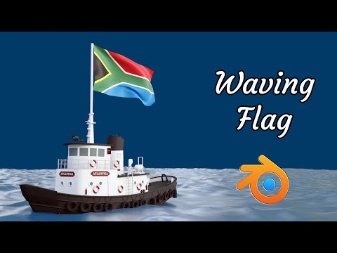 Waving Flag In Blender | How To Create A Flag With Cloth Physics & Force Field Simulation