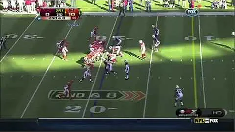 Jerome Simpson does a front flip into end zone for bengals