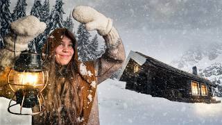 Simple Cabin Life in Norwegian Mountains | Heavy Winter Storm