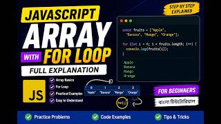 Learn JavaScript Arrays using for Loop | Bangla Tutorial
