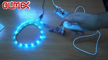 MOD-WII NUNCHUCK demo projects with ARDUINO Leonardo AVR-T32U4