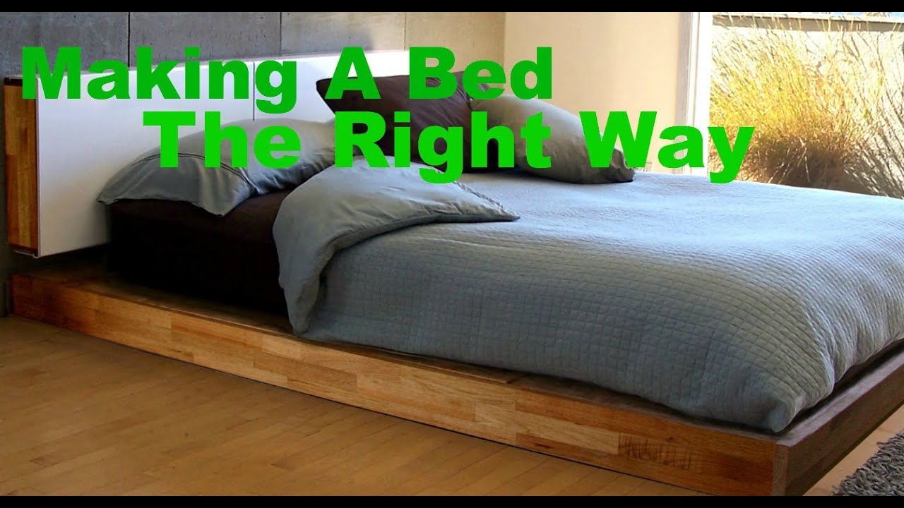 How to make a bed the right way - YouTube