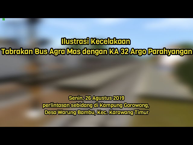 Ilustrasi Kecelakaan Bus Agra Mas Tertemper Kereta Api Argo Parahyangan di Karawang class=