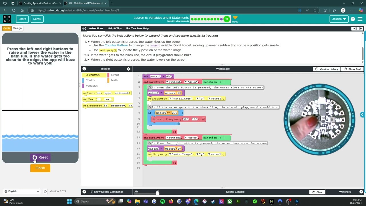 Creating Apps with Devices - Circuit Playground: Lesson 6