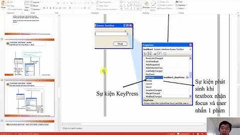 [Khóa Học Lập Trình C#.NET] - Sự kiện của Control TextBox và tầm quan trọng ứng dụng (Video 16/49)