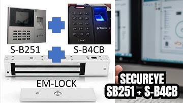 Secureye Biometric Machine S-251CB To S-B4CB data Communication Process With wiring diagram