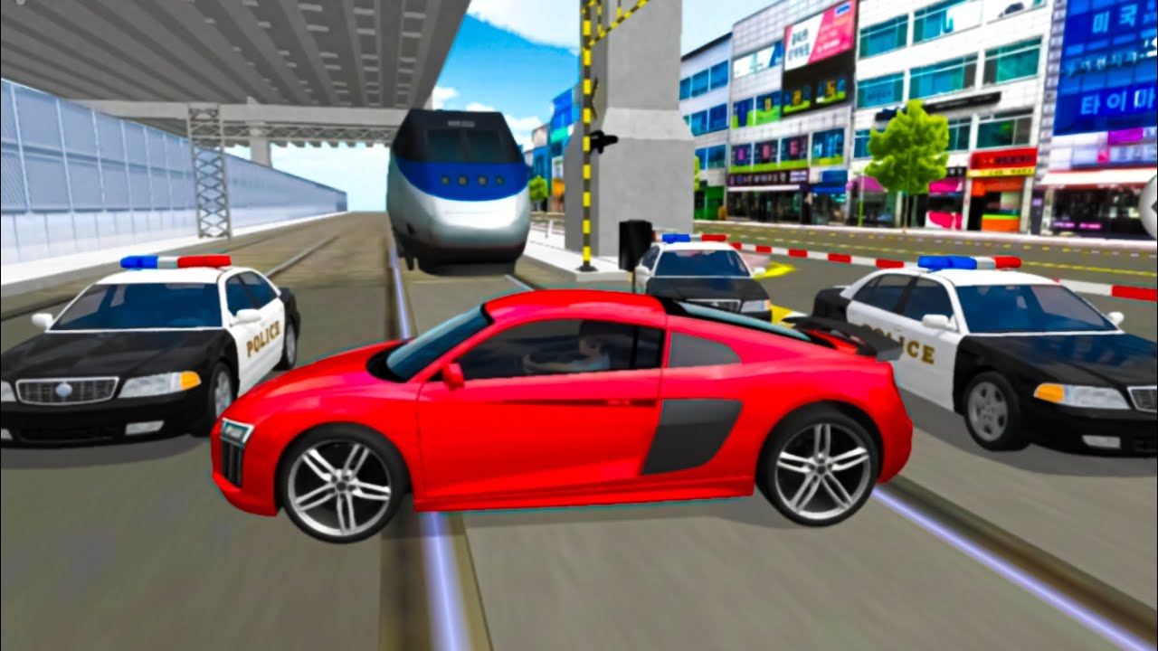 New Red Audi R8 VS Bullet Train 😱 3D Driving Class 2026 Android And IOS Gameplay