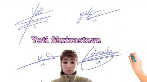 Yati Shrivastava name signature in English style