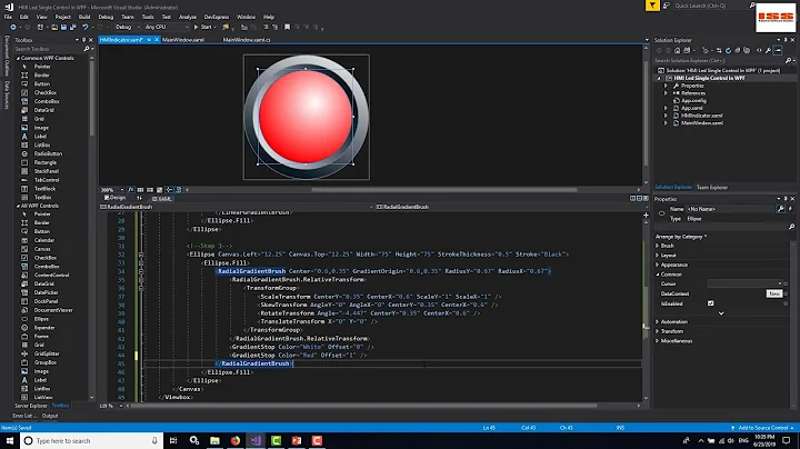 Tutorial 05: HMI led single control in WPF(Visual C#)