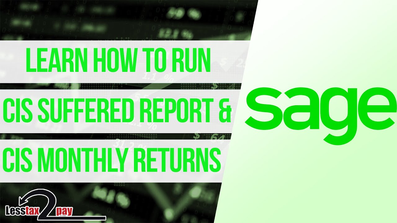 Learn How to Run CIS Returns & Suffered Summary Report - YouTube