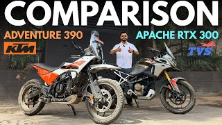 KTM Adventure 390 (350cc) vs TVS Apache RTX 300🔥 Which ADV Should You Buy