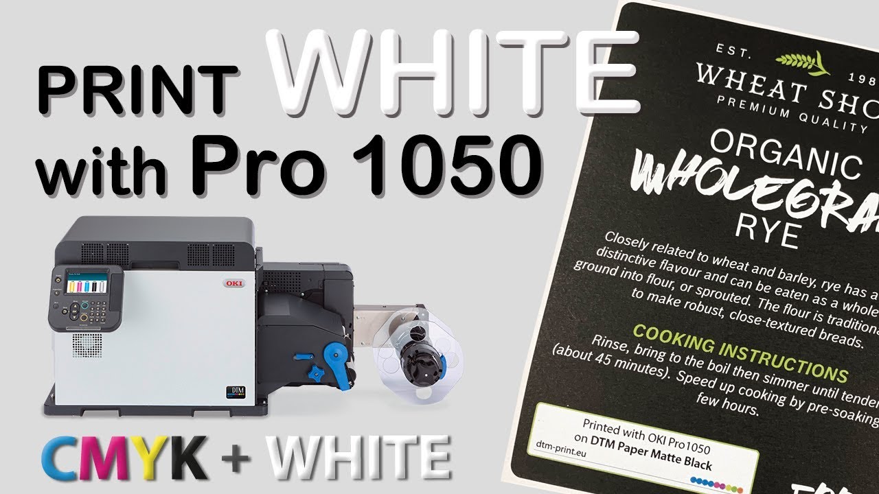 OKI Pro1050 Five-colour label printer with white on transparent labels