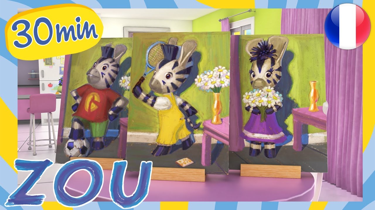 ZOU en français 🦓 Zou et les portraits 🖼️ Nouvelle Compilation 🦓 Dessins animés