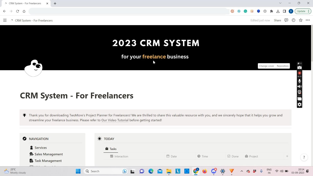 The Ultimate Notion CRM System for Freelancers - Tutorial - YouTube