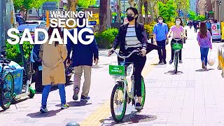 [4K 사당] 환승의 메카-사당역-파스텔시티 -이수역-동작역 까지 산책- Seoul Sadang Station, Isu Station, Dongjak Station-🎧Stereo