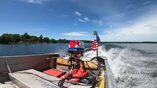 1972 Johnson (JohnErude) 25hp Outboard Motor Lake Run