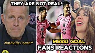 🤯Nashville Coach Shocked/Intermiami Fans Go Crazy for Messi & Suarez Goals